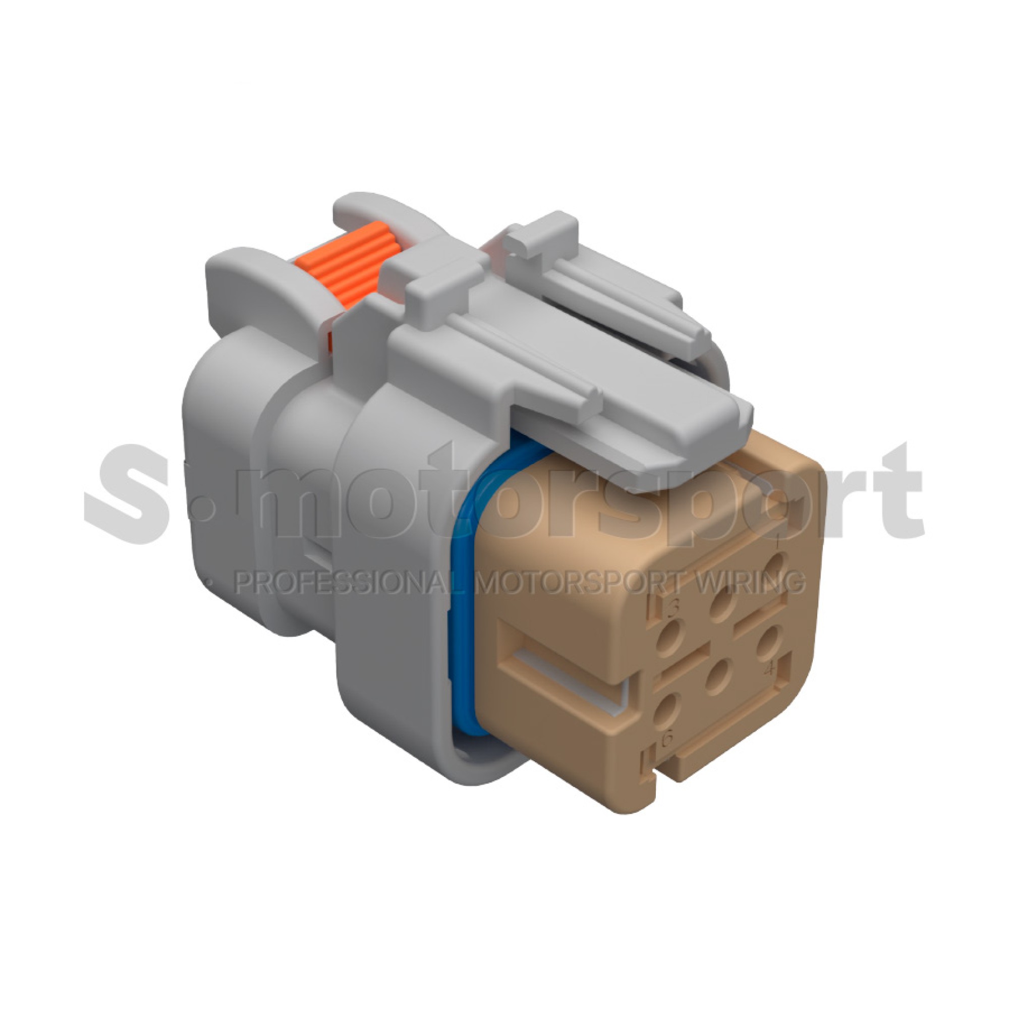 6-ти контактный разъем TE AMP | AMPSEAL 16 Series | 2320923-1 / AS16-HT-06-06SA-N | Socket